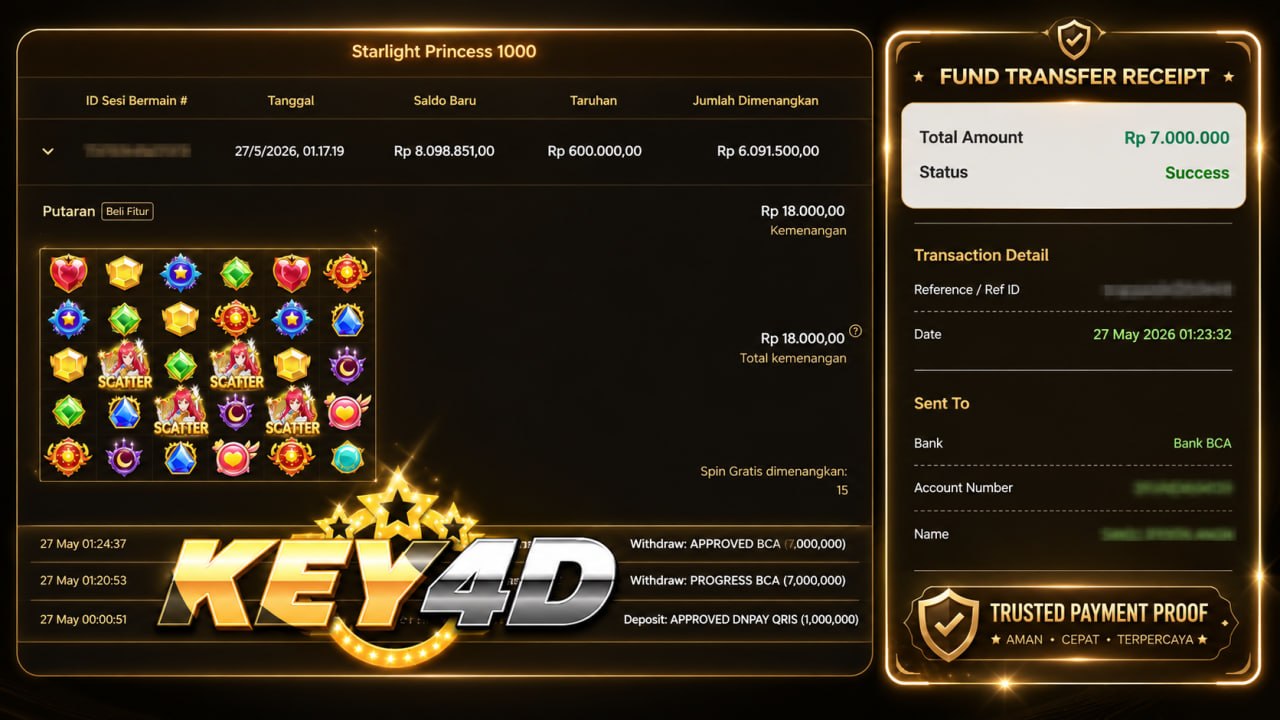 🔥 SELAMAT KEPADA MEMBER KEY4D 🔥
🎗AGEN SITUS TERPERCAYA
✅ C𝗼𝗯𝗮 𝗱𝘂𝗹𝘂 — 𝗺𝗲𝗻𝗮𝗻𝗴 𝗯𝗮𝗿𝘂