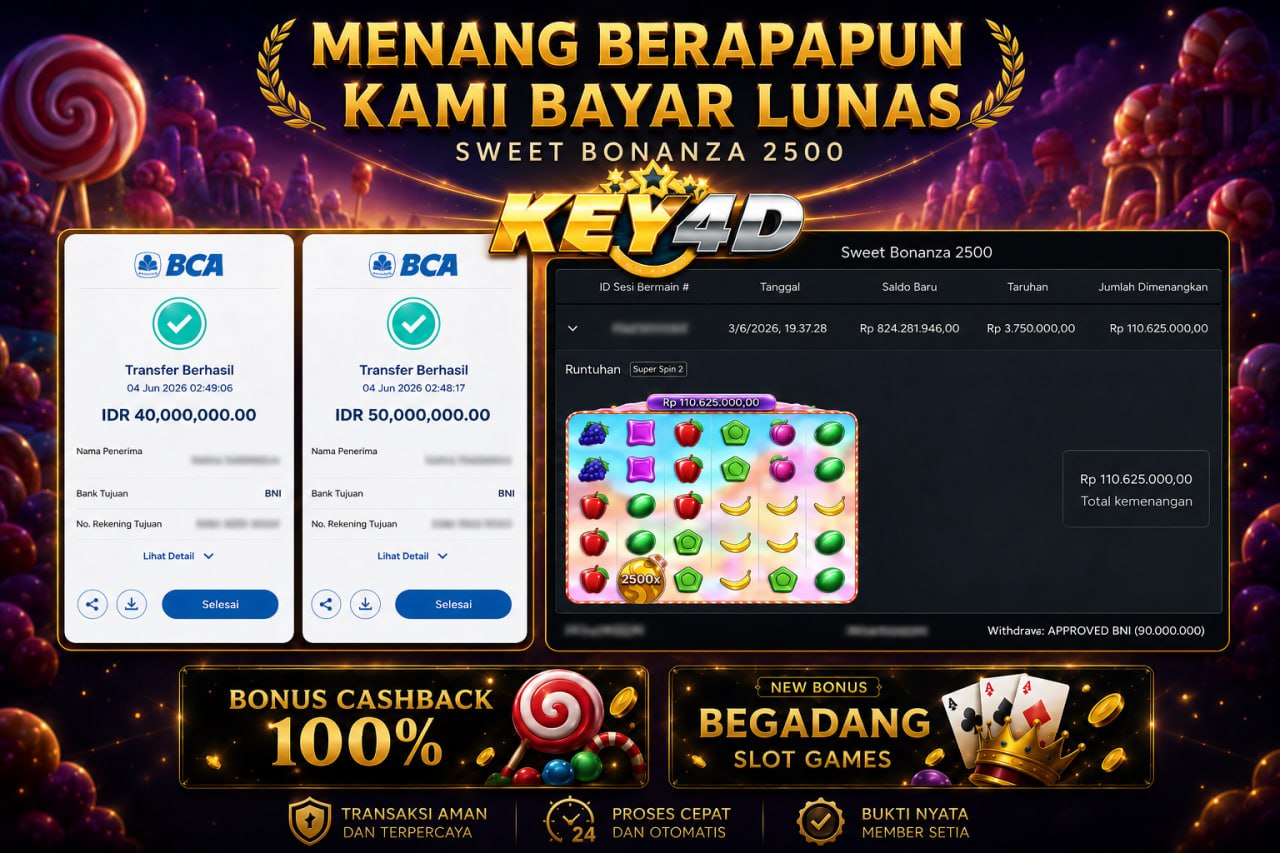 🔥 SELAMAT KEPADA MEMBER KEY4D 🔥
🎗AGEN SITUS TERPERCAYA🎗
✅ C𝗼𝗯𝗮 𝗱𝘂𝗹𝘂 — 𝗺𝗲𝗻𝗮𝗻𝗴 𝗯𝗮𝗿
