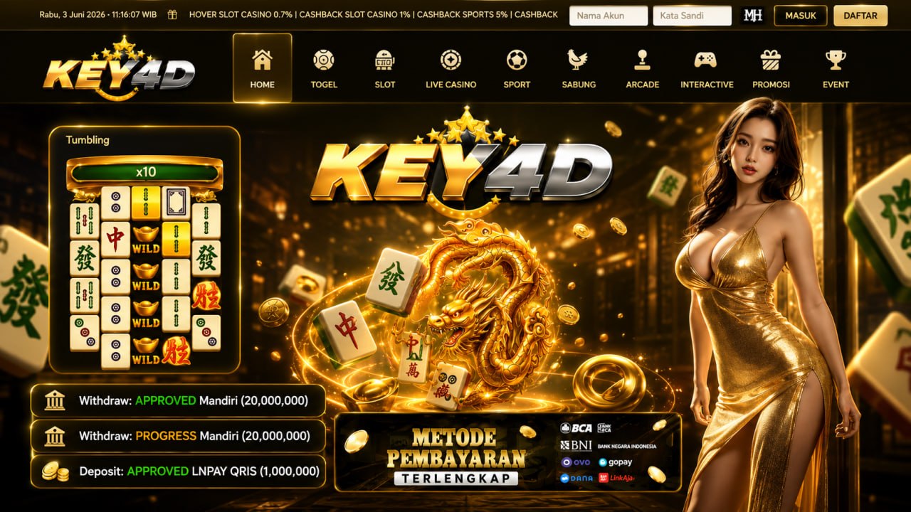 SELAMAT KEPADA MEMBER KEY4D
DEPOSIT : RP 1.000.000
WITHDRAW : RP 20.000.000

Kli